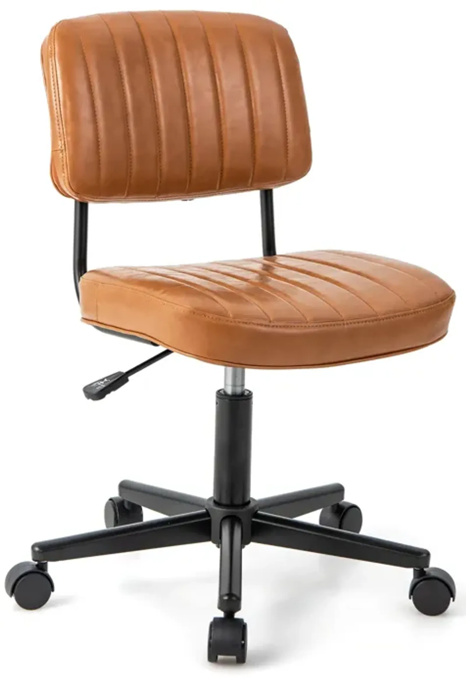 PU Leather Adjustable Office Chair  Swivel Task Chair with Backrest