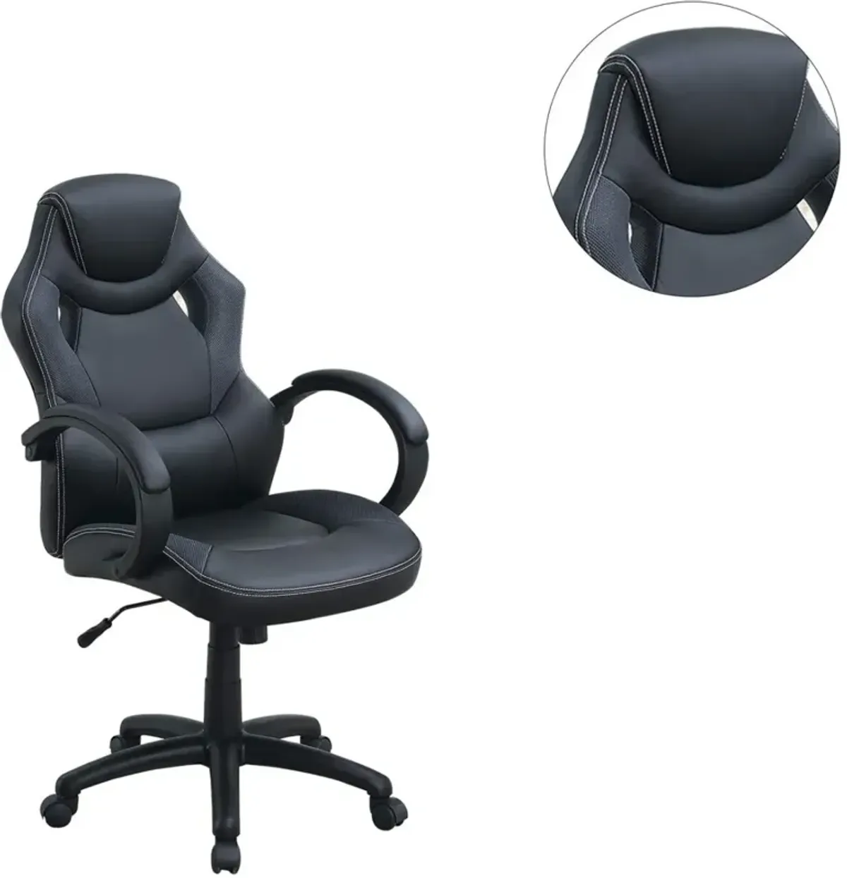 Office Chair Upholstered 1 Piece Cushioned Comfort Chair Relax Gaming Office Work Color