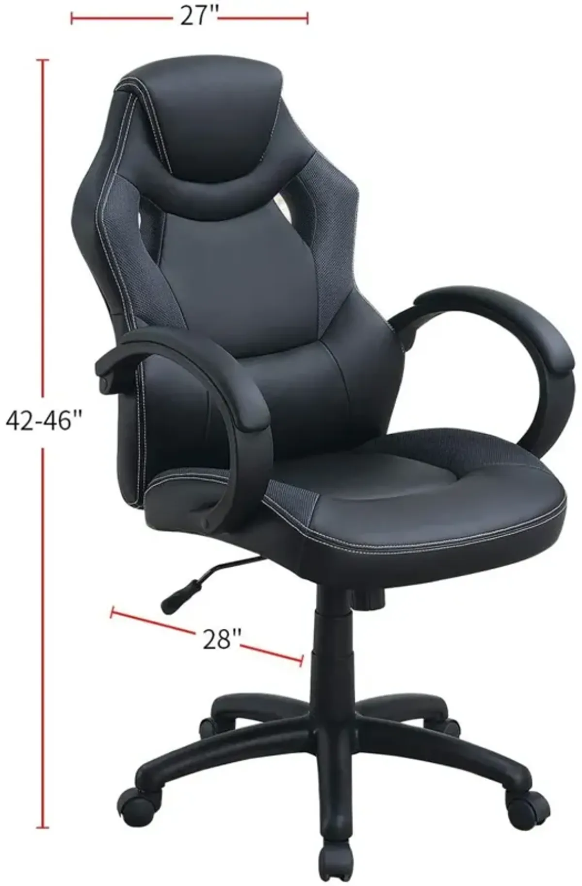 Office Chair Upholstered 1 Piece Cushioned Comfort Chair Relax Gaming Office Work Color