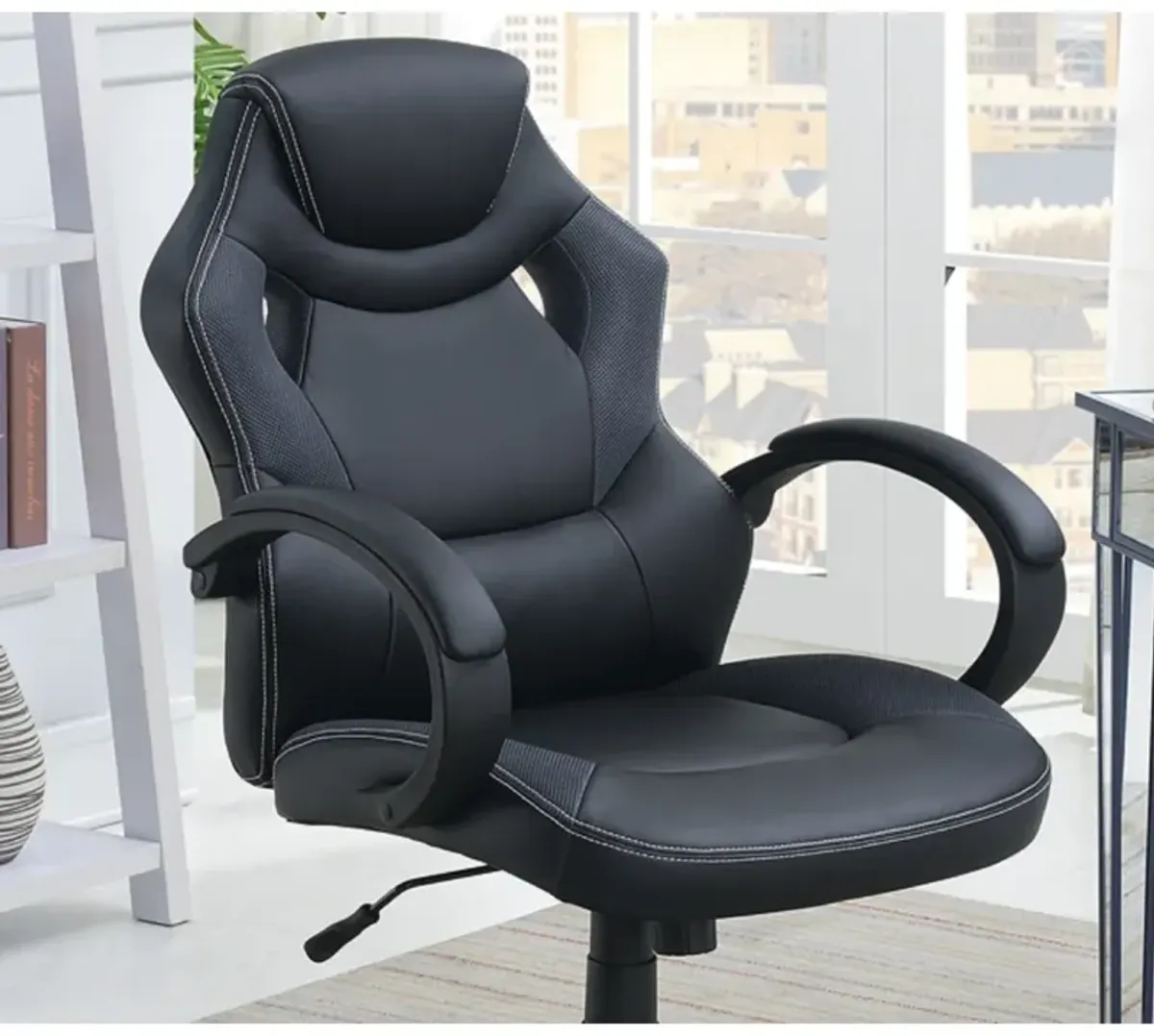 Office Chair Upholstered 1 Piece Cushioned Comfort Chair Relax Gaming Office Work Color