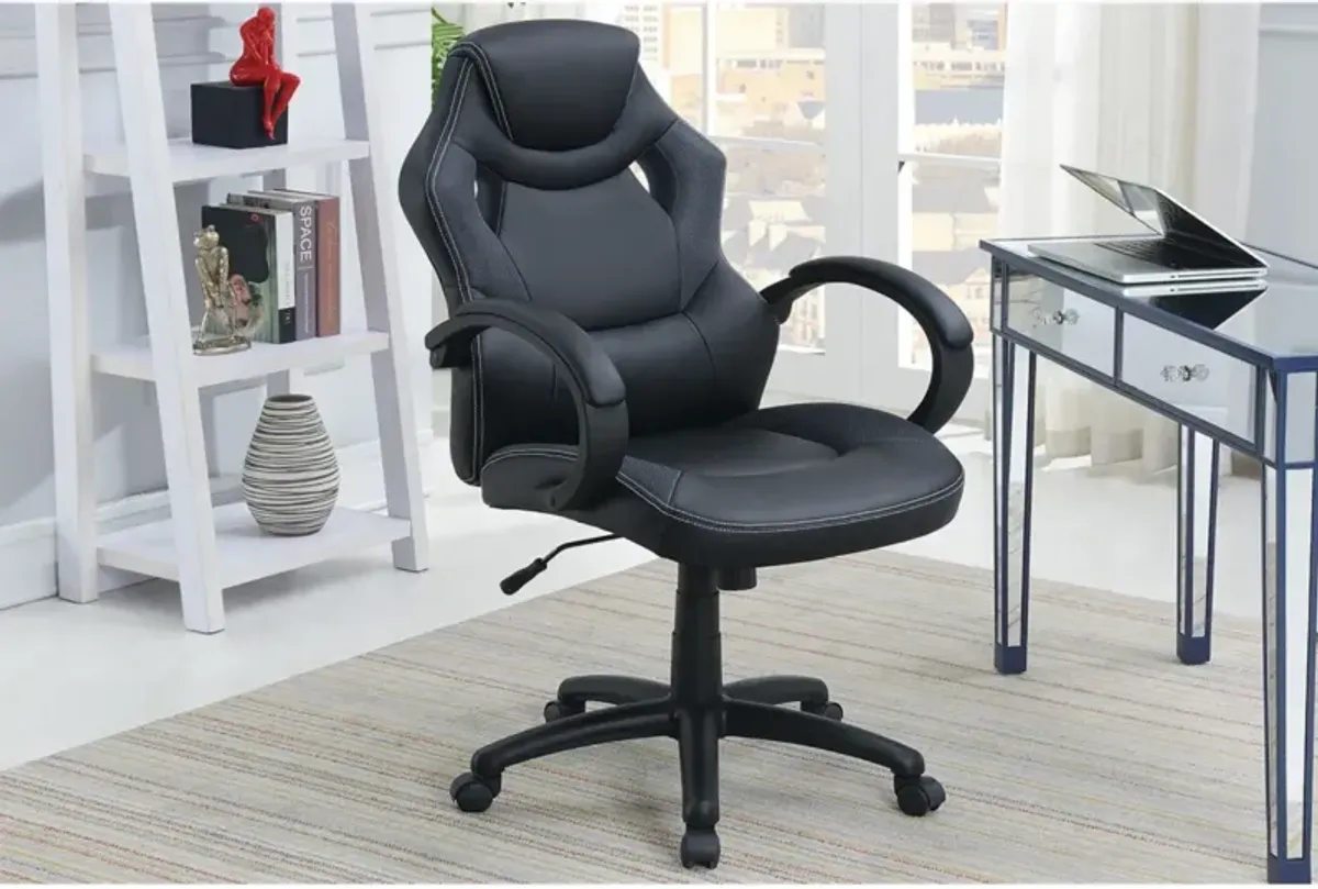 Office Chair Upholstered 1 Piece Cushioned Comfort Chair Relax Gaming Office Work Color