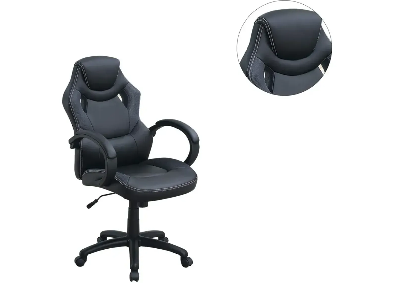 Office Chair Upholstered 1 Piece Cushioned Comfort Chair Relax Gaming Office Work Color