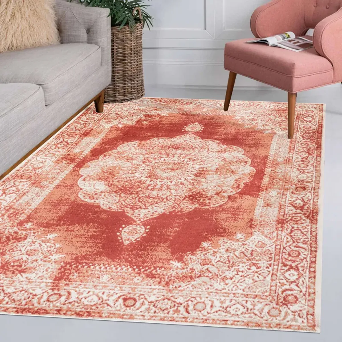 Kelly Rosalia Cottage Medallion Area Rug