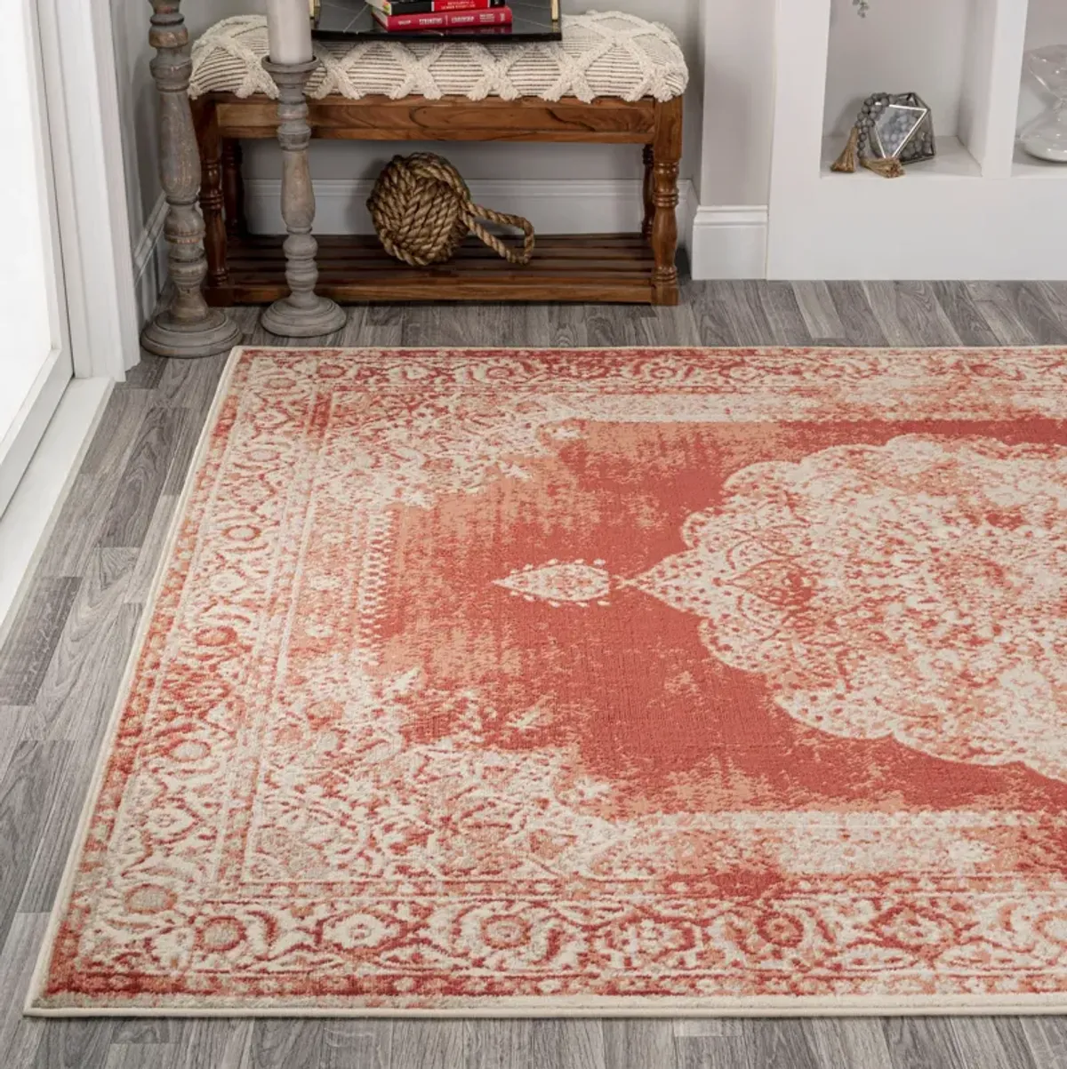 Kelly Rosalia Cottage Medallion Area Rug