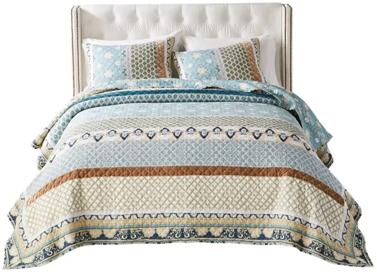 Ello 2pc XL Twin Quilt and Pillow Sham Set, Bohemian Print, Multicolor