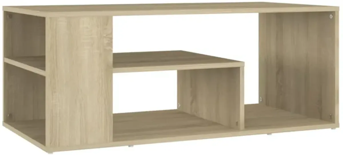 vidaXL Coffee Table Sonoma Oak 39.4"x19.7"x15.7" Chipboard