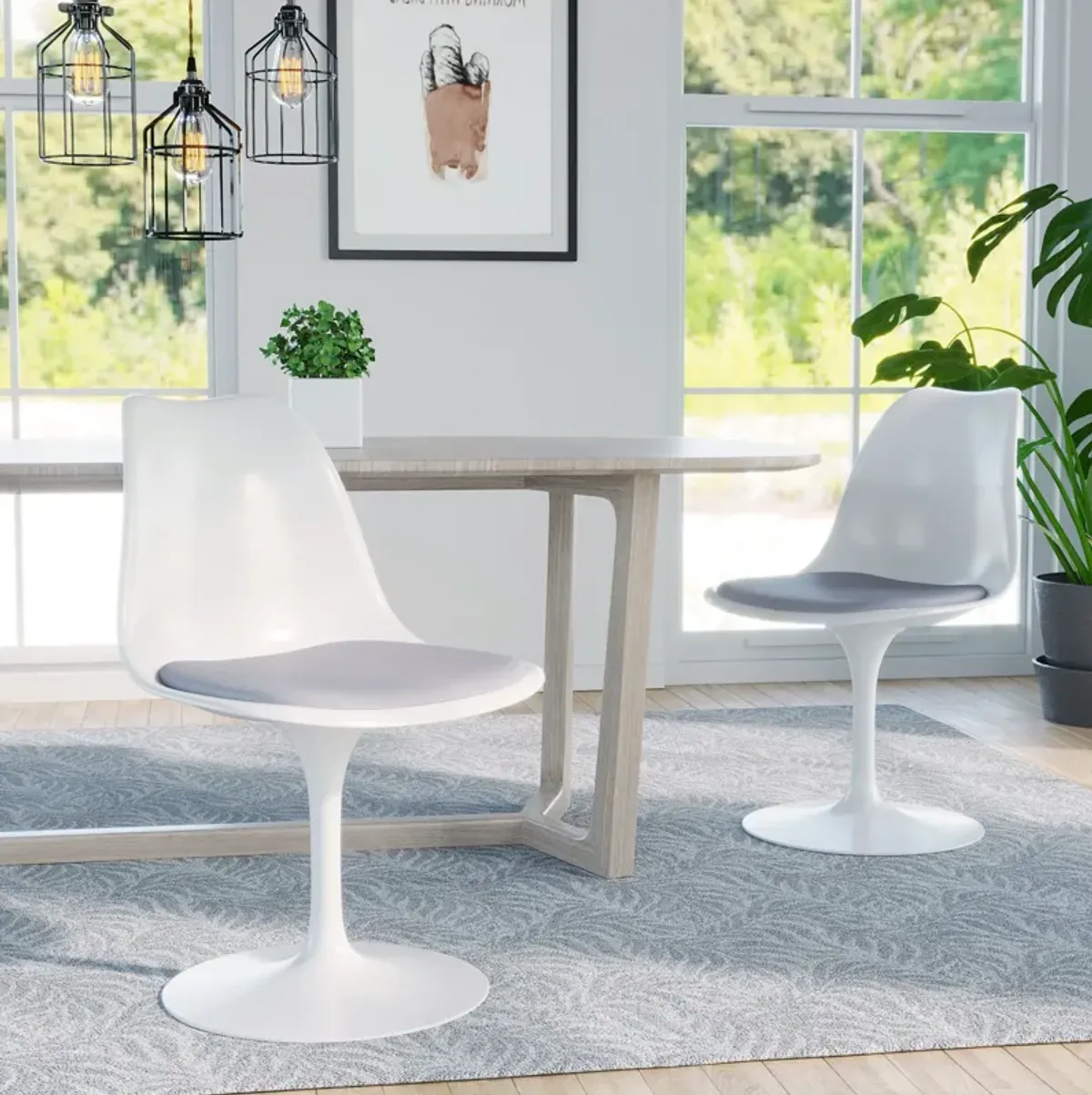 Jaxpety Tulip Swivel Chair White