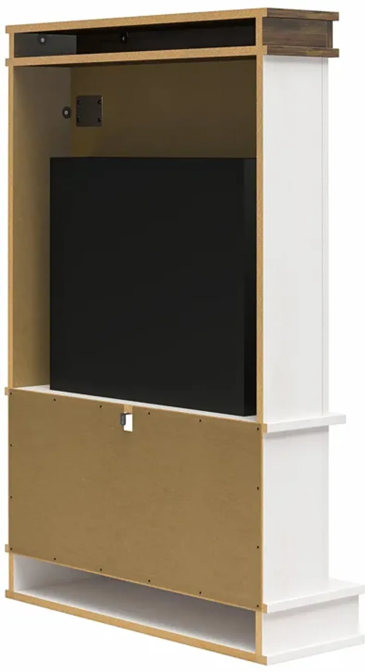 Ameriwood Home Mateo Electric Fireplace Space Heater with Mantel and Open Shelf