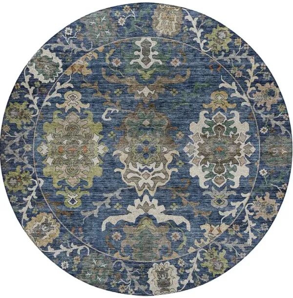 Silk Road SR8 Navy 8' Round Rug