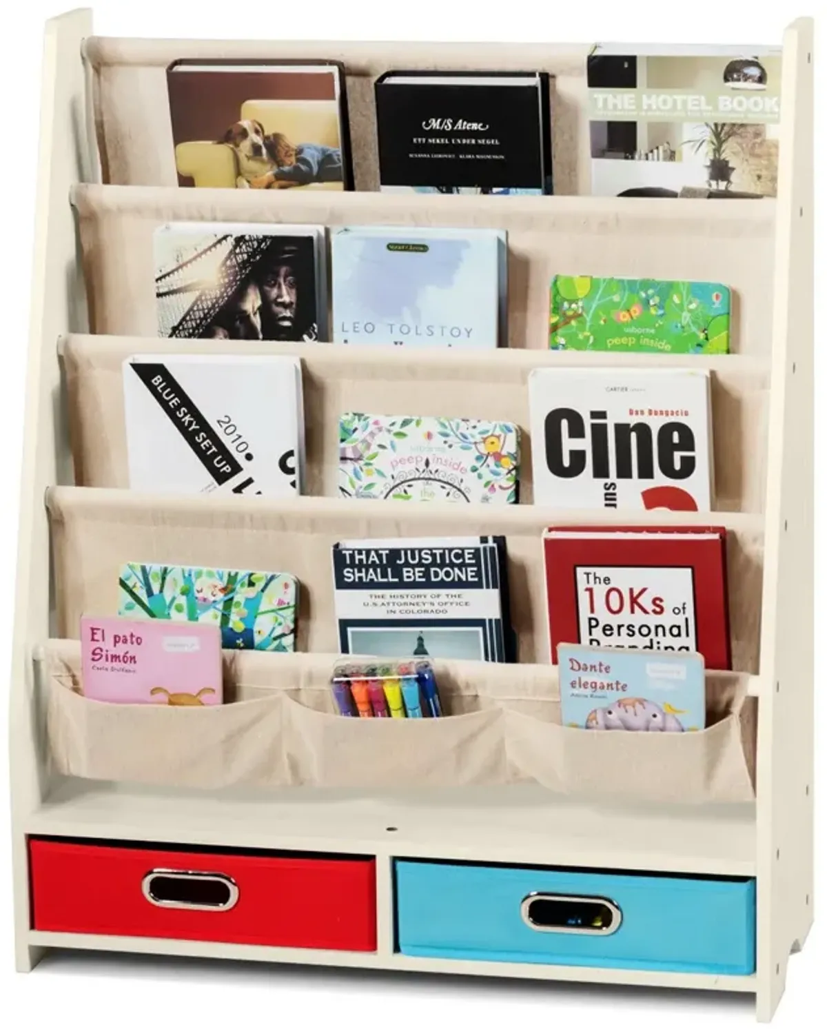 Kids Book and Toys Organizer Shelves