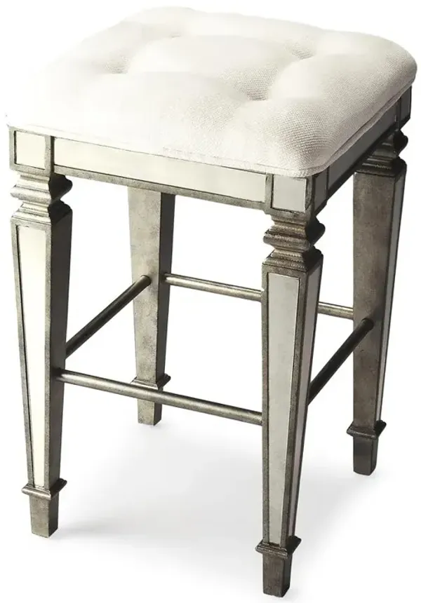 Butler Specialty Celeste Mirrored 30 Bar Stool, Silver