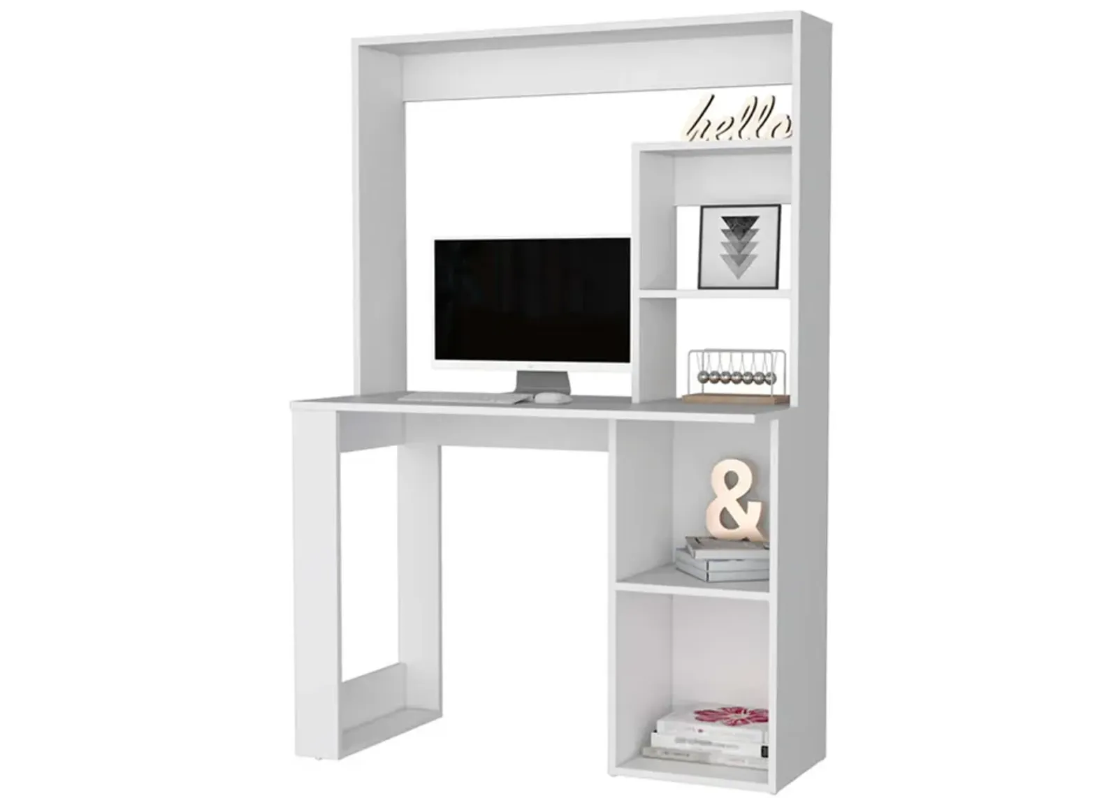 Palisades Computer Desk With Hutch And Storage Shelves