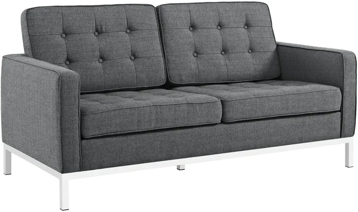 Loft Upholstered Fabric Loveseat