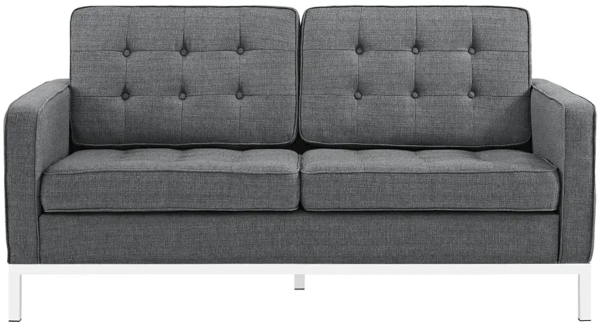 Loft Upholstered Fabric Loveseat