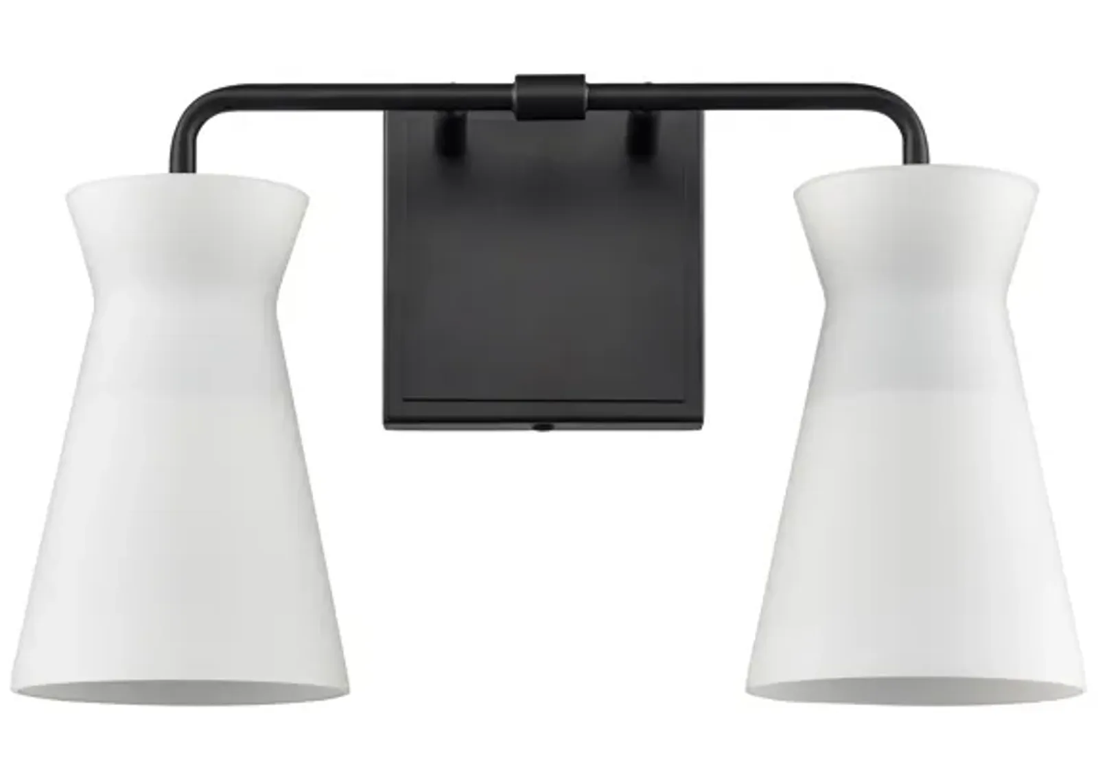 Brookville 15'' Wide 2-Light Black Vanity Light