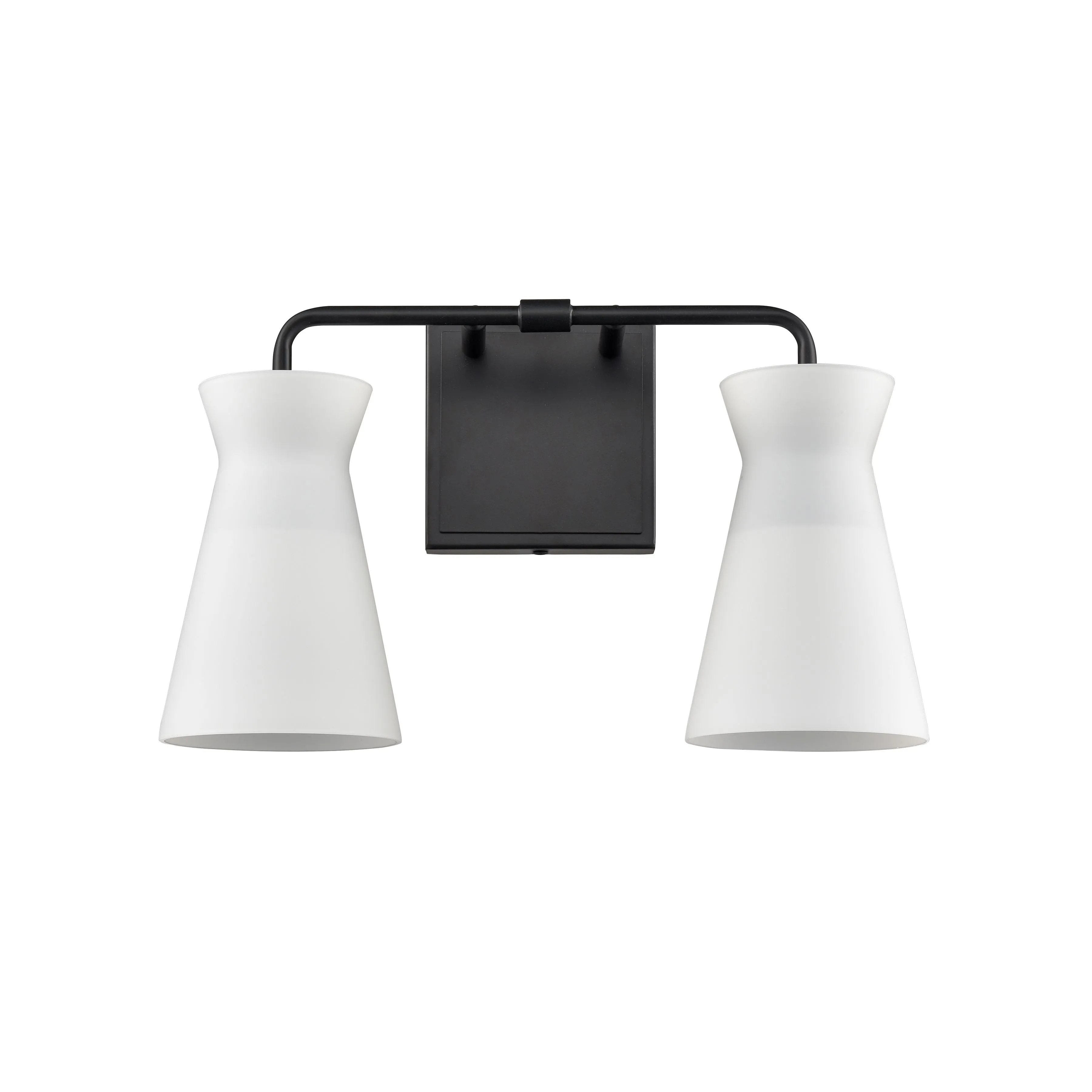 Brookville 15'' Wide 2-Light Black Vanity Light