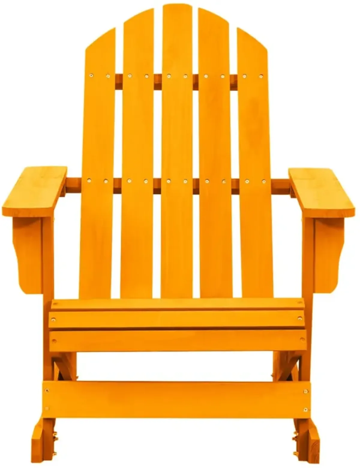 vidaXL Solid Fir Wood Adirondack Rocking Chair | Weather Resistant Patio Furniture | Extra Comfort Design | Vibrant Orange | Assembly Required