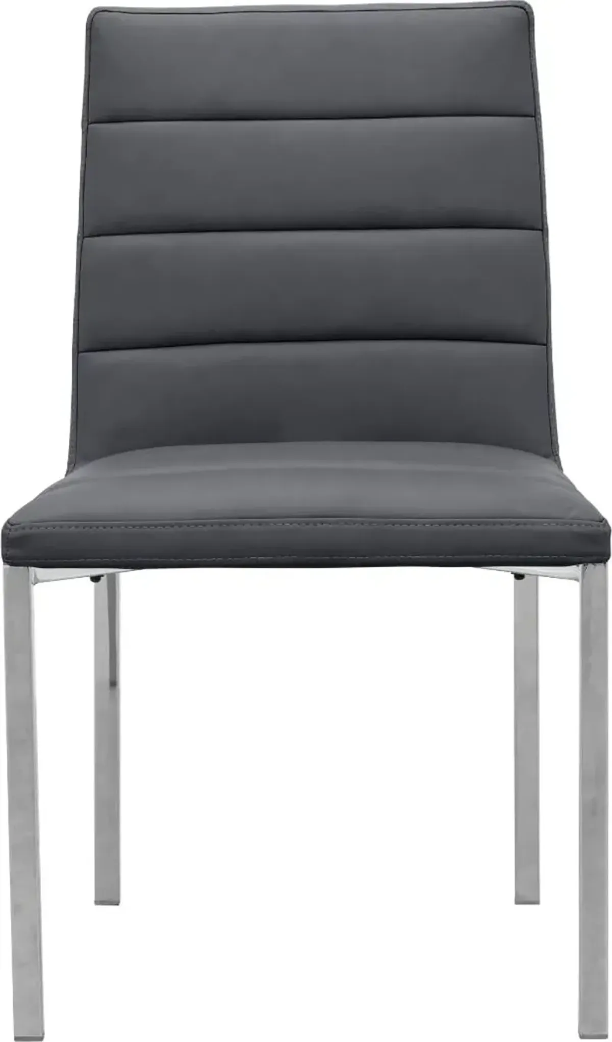 Amalfi Metal Back Chair in Cobalt Leather - Set of 2