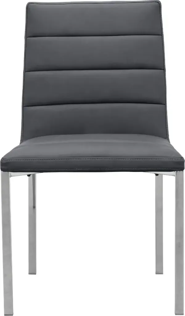 Amalfi Metal Back Chair in Cobalt Leather - Set of 2