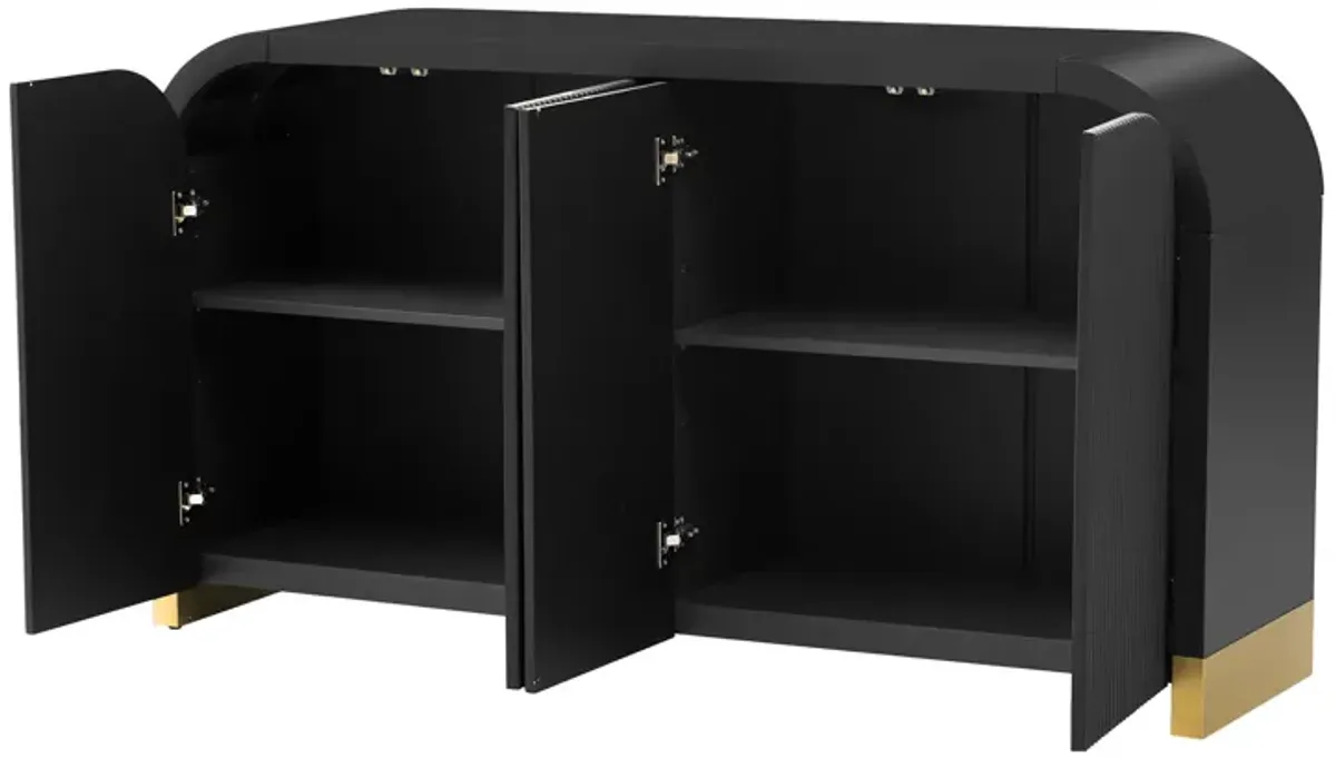 Merax 4-door Panel Cabinet with Adjustable Shelves