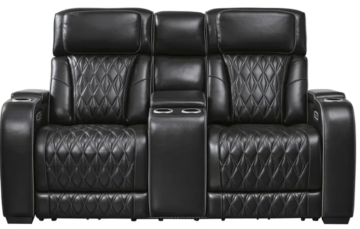 Boyington Black Power Reclining Loveseat