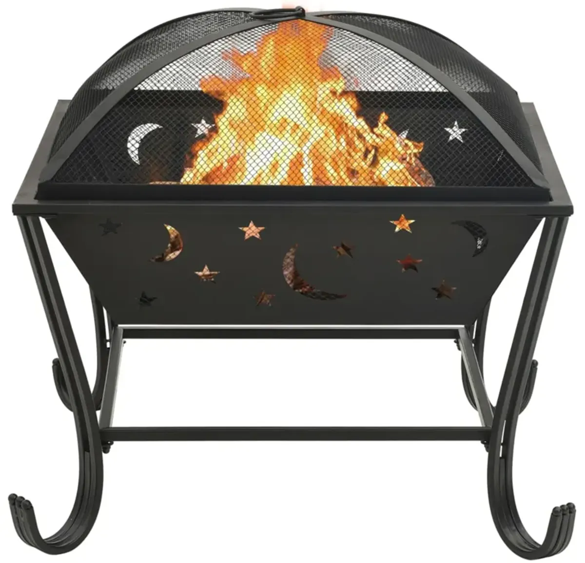 vidaXL Fire Pit with Poker 24.4" XXL Steel