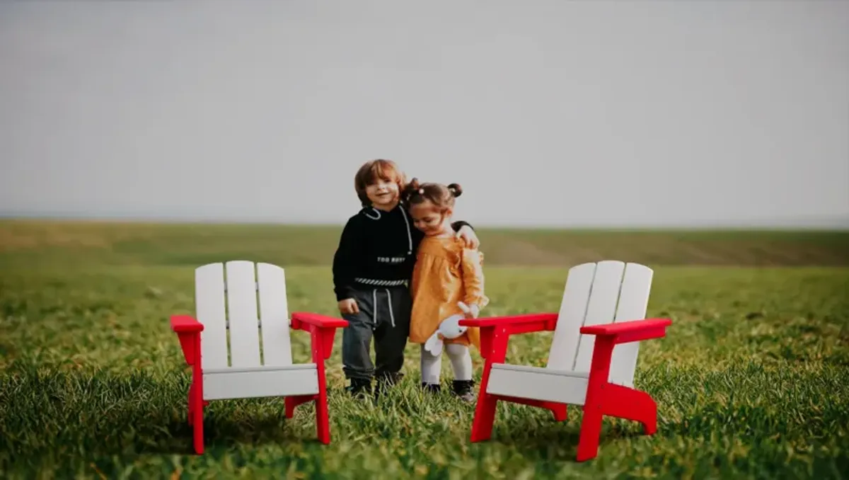 ResinTEAK Kid's Outdoor Adirondack Chair for Relaxing with Family and Playing Outside