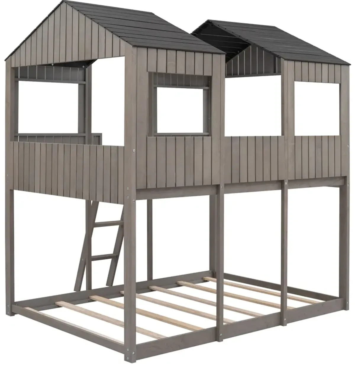 Merax Bunk Bed with Roof and Ladder