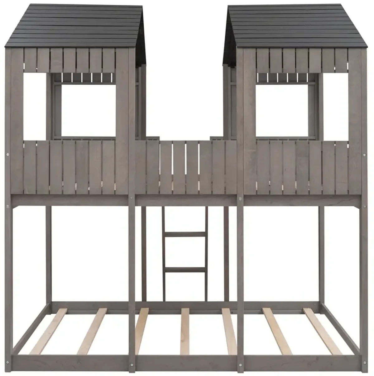 Merax Bunk Bed with Roof and Ladder