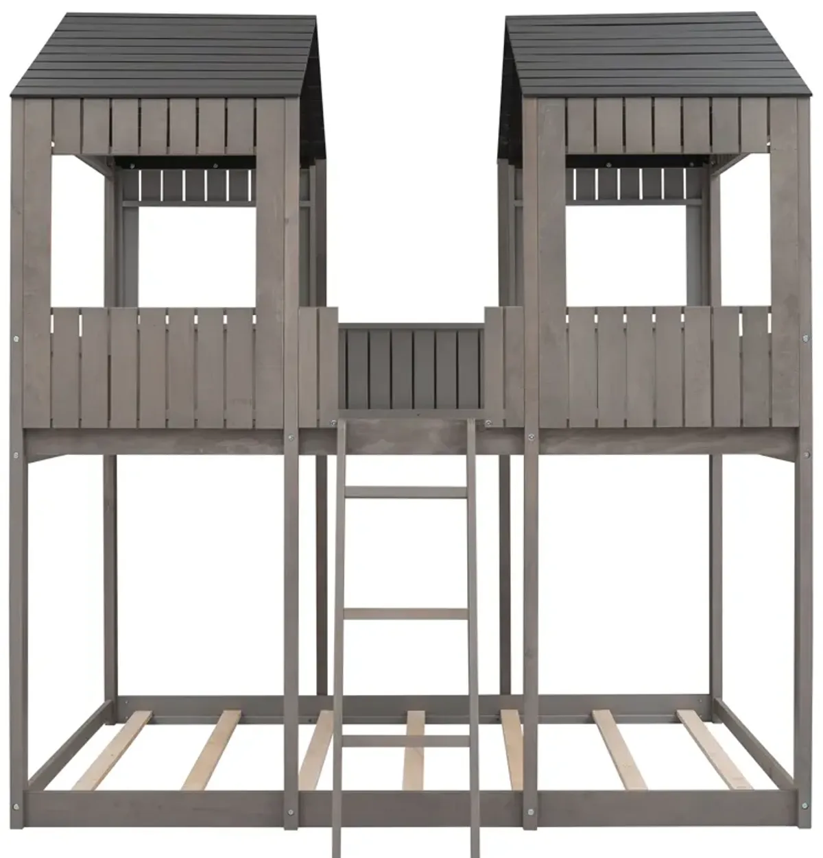 Merax Bunk Bed with Roof and Ladder