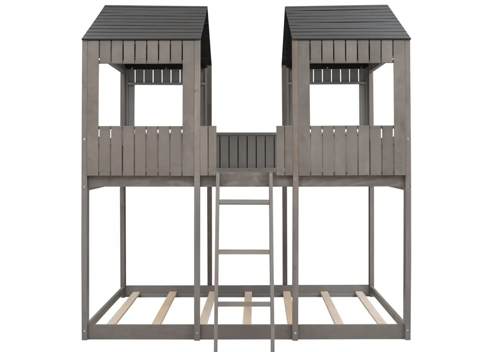 Merax Bunk Bed with Roof and Ladder