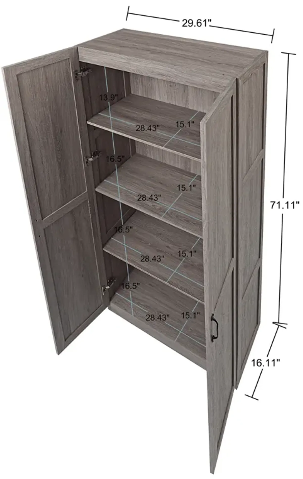 Hopkins Gray Storage Cabinet (Set of 2)