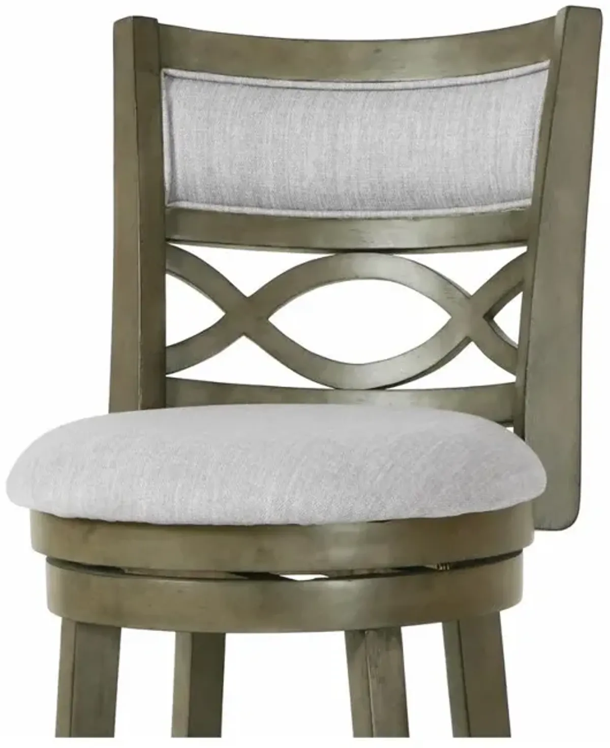 New Classic Furniture Manchester 29 Solid Wood Bar Stool with Fabric Seat in Ant Gray