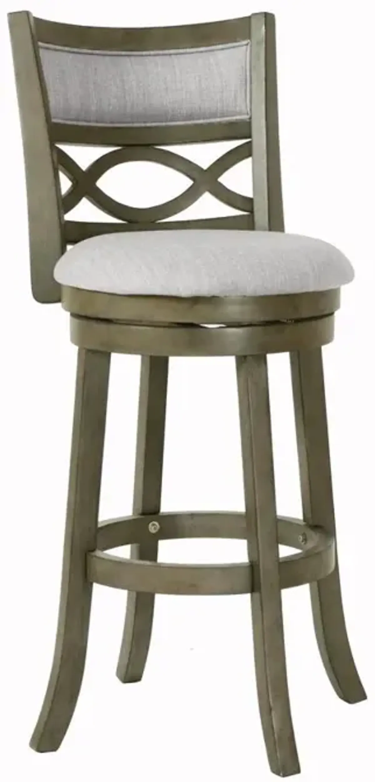 New Classic Furniture Manchester 29 Solid Wood Bar Stool with Fabric Seat in Ant Gray