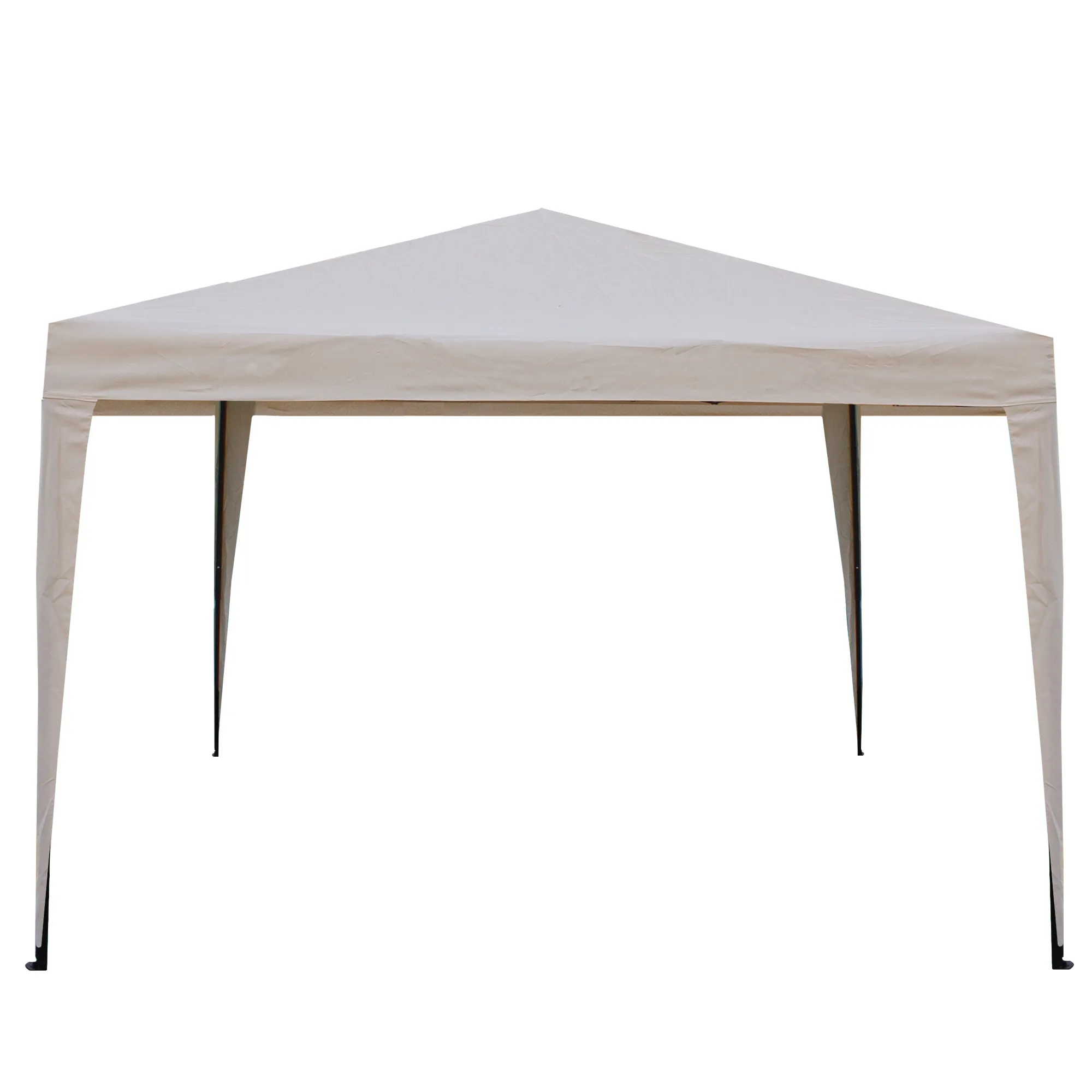 10' x 10' Beige Pop-Up Outdoor Canopy Gazebo