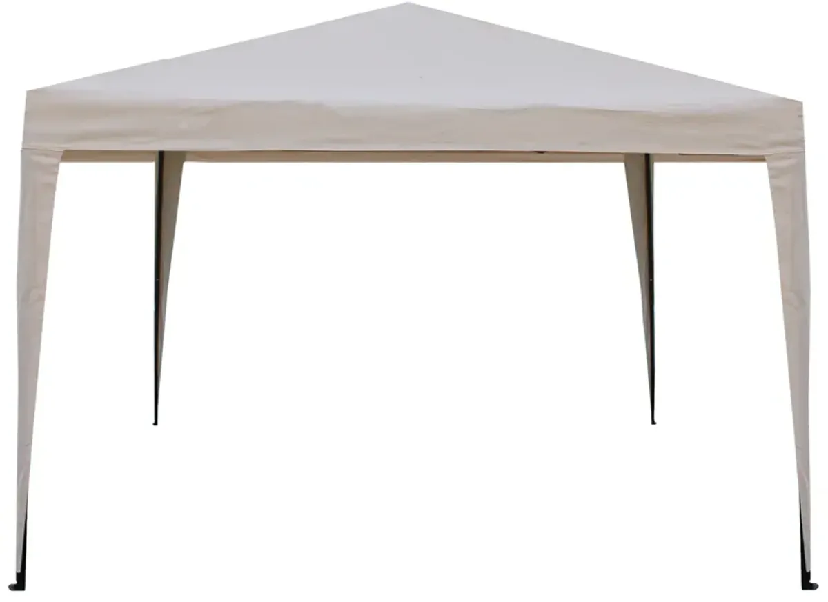 10' x 10' Beige Pop-Up Outdoor Canopy Gazebo