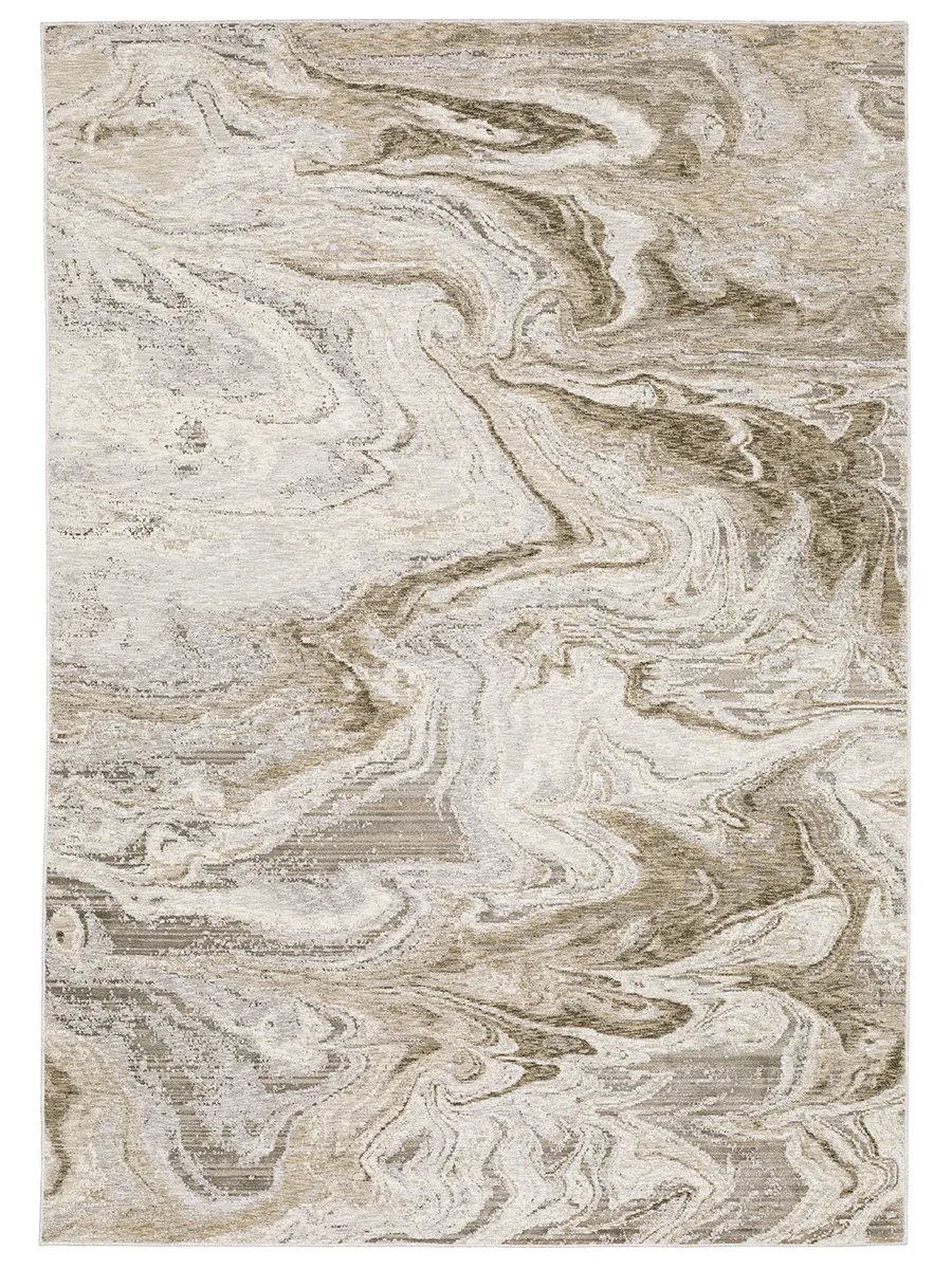 Nebulous 6'7" x 9'6" Beige Rug