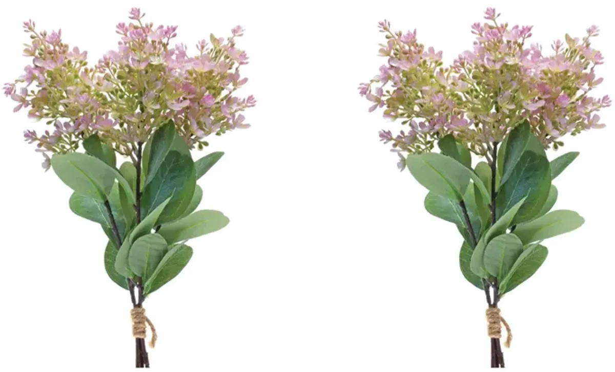 Lilac Artificial Flower Bundle for Elegant Home Décor and Floral Arrangements (Set of 2)