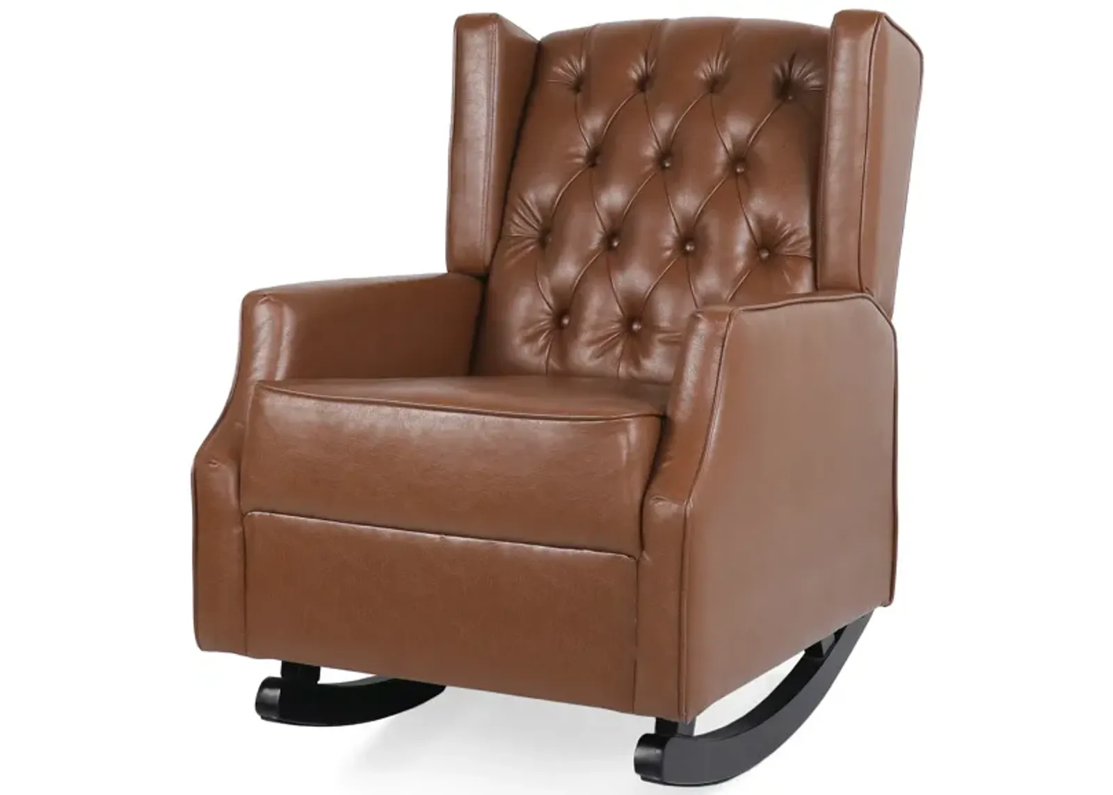 Merax PU Leather Recliner Rocking Chair