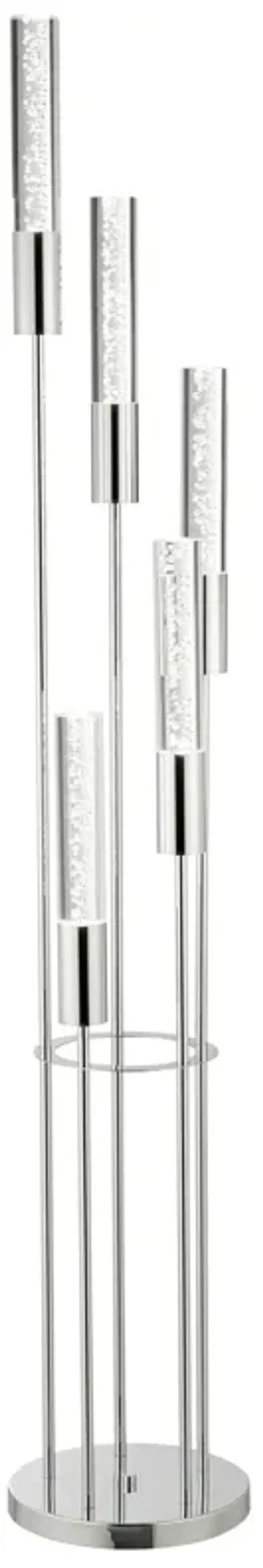 Sparkling Night Floor Lamp Chrome Metal LED Light