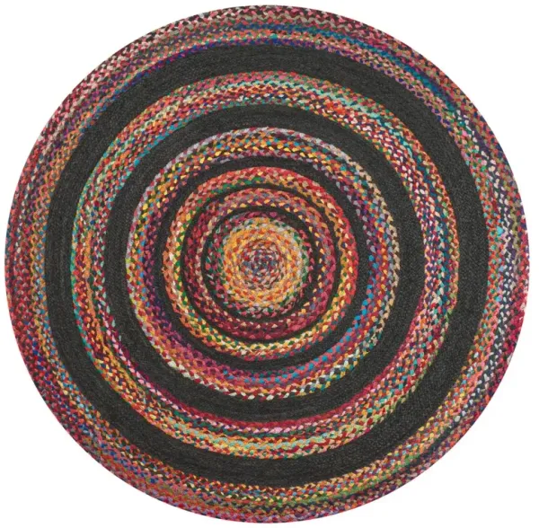 Abyss Braided Bohemian Coastal Jute Round Area Rug
