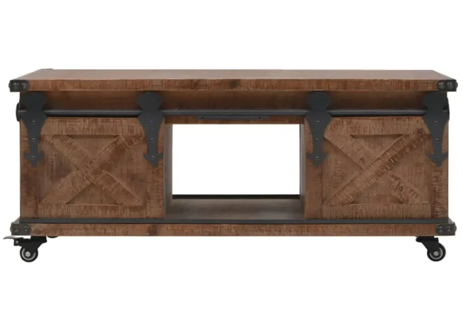 vidaXL Coffee Table Solid Fir Wood 35.8"x20.1"x15" Brown