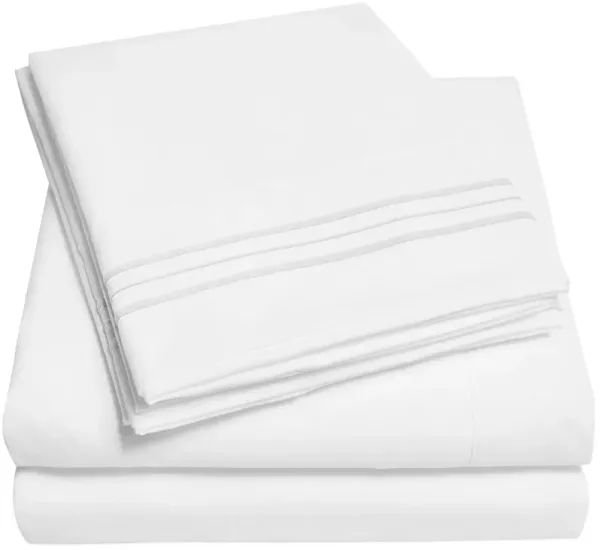 5 Piece Sheet Set, Ultra Soft 1800 Series Collection - Split King, Royal Blue