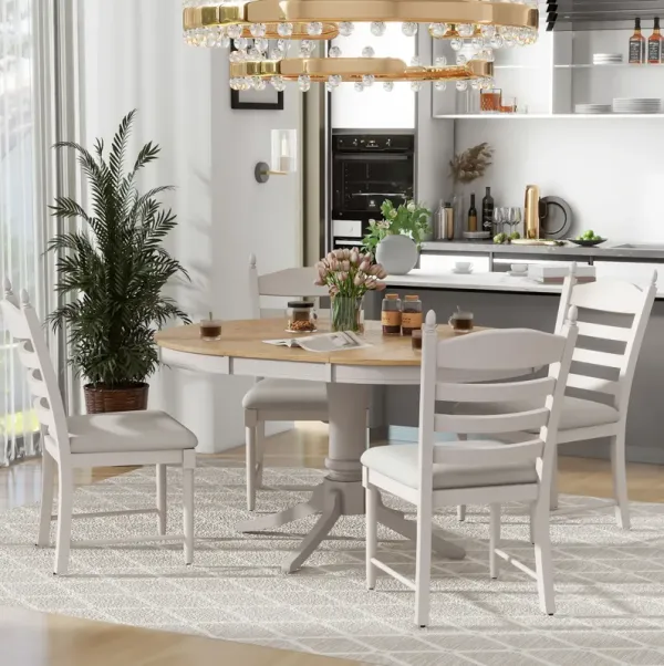 Merax 5-Piece Retro Functional Dining Table Set