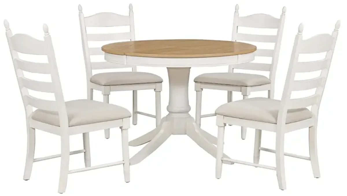 Merax 5-Piece Retro Functional Dining Table Set