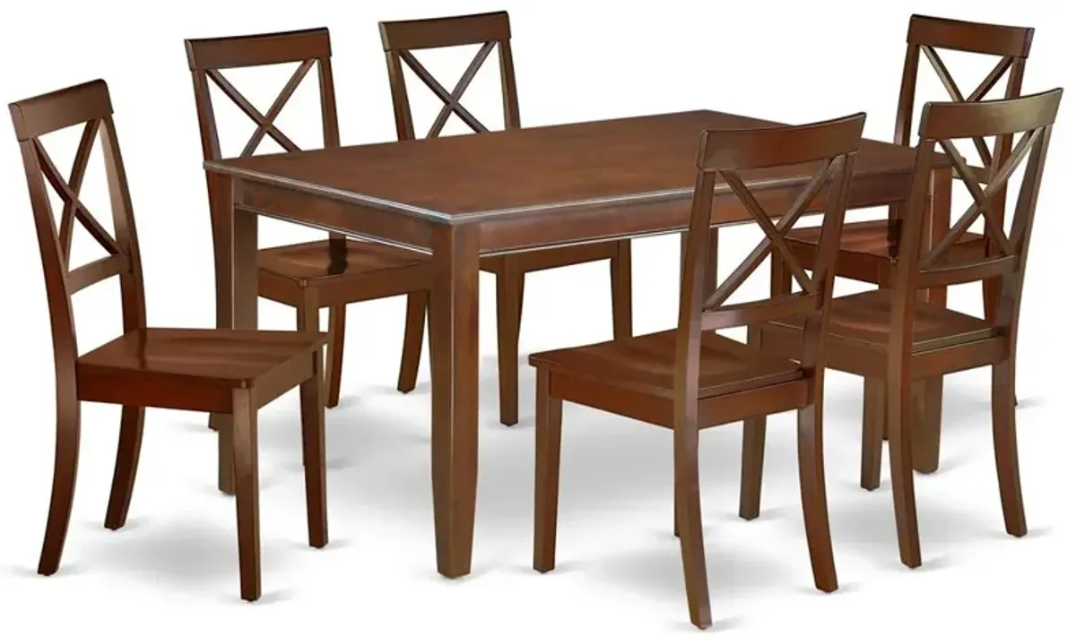 Dining Room Set Mahogany, DUBO7-MAH-W