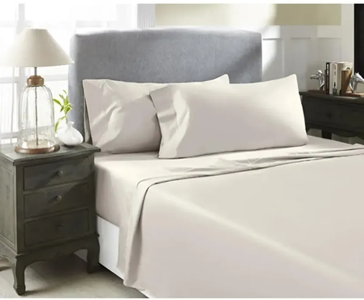 Perthshire Platinum Concepts 800 Thread Count Solid Sateen Sheet - 4 Piece Set - Queen, Ash