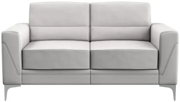 Mid-Century Faux Leather Loveseat for Apartments and Small Spaces