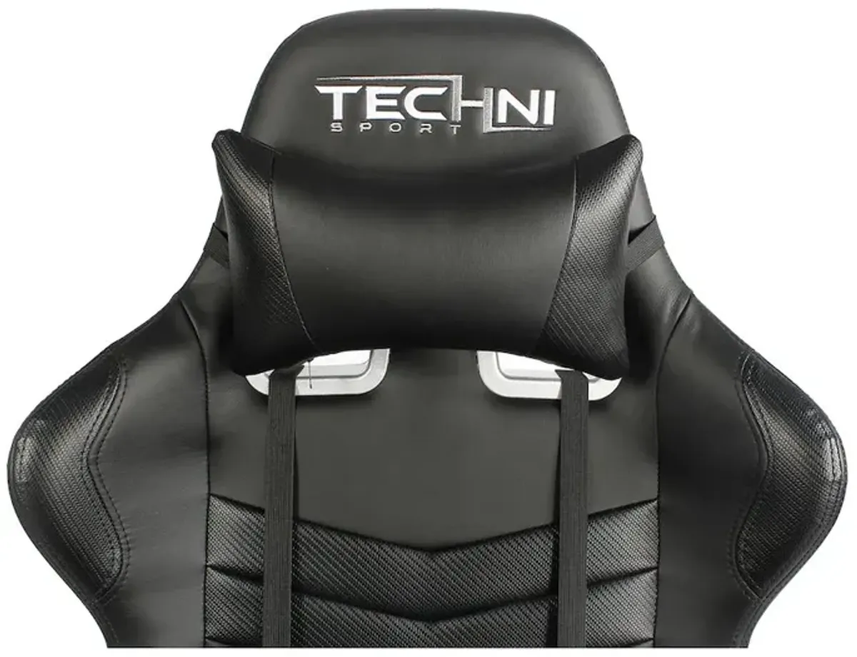 Techni Sport TS-5100 Ergonomic, High Back, Racer Style, Video Gaming Chair, Black