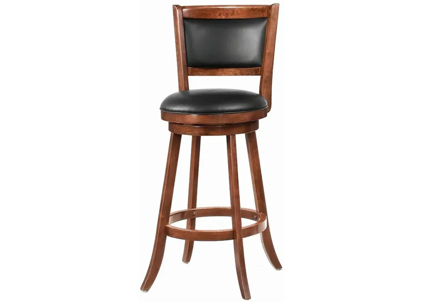 Broxton Upholstered Swivel Bar Stools Chestnut and Black (Set of 2)